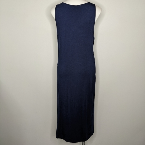 NWT Fabletics blue Retta sleeveless midi dress L - Picture 5 of 8